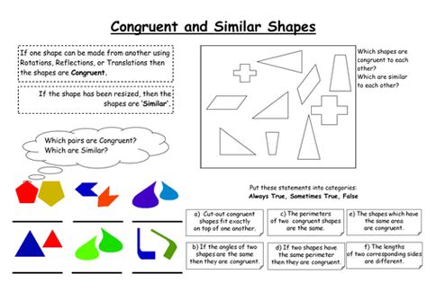 Congruent and Similar Shapes | Teaching Resources