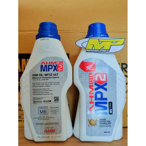 Jual Oli Mpx Ml Ahm Oil Matic Mpx L Original Dus Btl