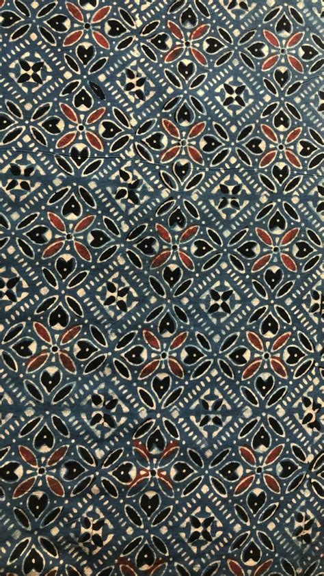 An Old Blue And Red Patterned Cloth