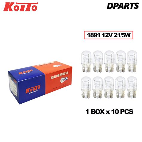 Koito 1891 T20 12V 21/5WAuto Lam p Bulbs x 10 Pcs ( Made in Japan ...