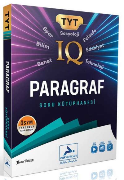 TYT Paragraf IQ Soru Kütüphanesi Paraf Yayınları 9786057806741