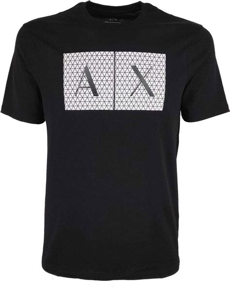 Armani Exchange Slim Fit Logo Cotton T Shirt Black • Pris