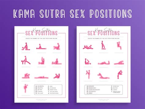 Kama Sutra Sex Positions Bachelorette Party Guess The Sex Positions Adult Trivia Sex