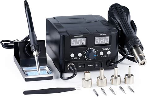 Co Z Digital Soldering Rework Station With Hot Air Heat India Ubuy