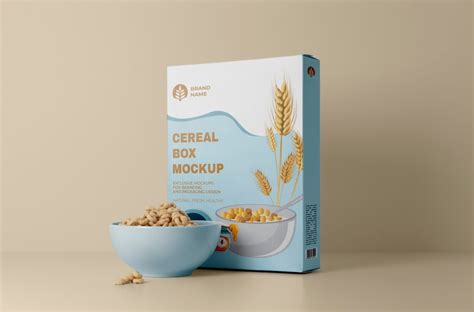 Premium Psd Cereal Box Design Mockup