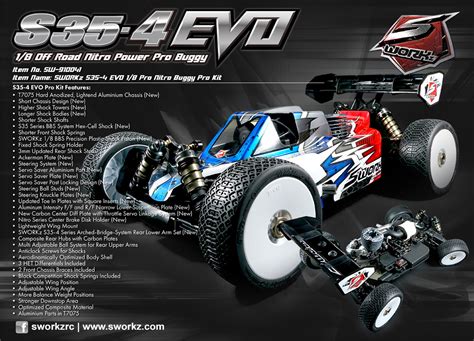 SWORKz S35 4 EVO 1 8 Pro Nitro Buggy Kit SW910041