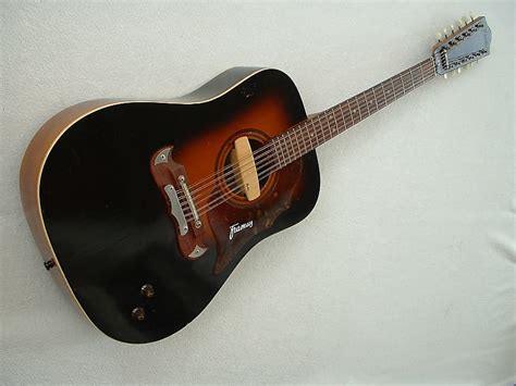 Framus Texan 5296 Sunburst Black Vitage 1970 W Germany 12 Reverb