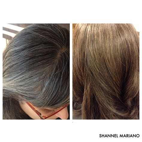 Gray blending. Turned gray hair into highlights.