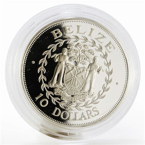 Belize Dollars Th Anniversary Of Independence Proof Silver Coin