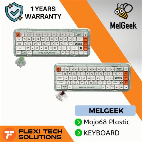 Flexi Tech Melgeek Mojo Plastic Transparent Fully Assembled Multi Mode Wireless Hot Swap