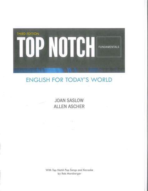 Top Notch Fundamentals Third Edition Workbook 3
