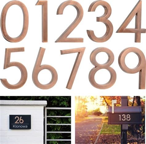 Amazon 1Pcs 3Inch Walnut Mailbox Numbers Solid Wooden House