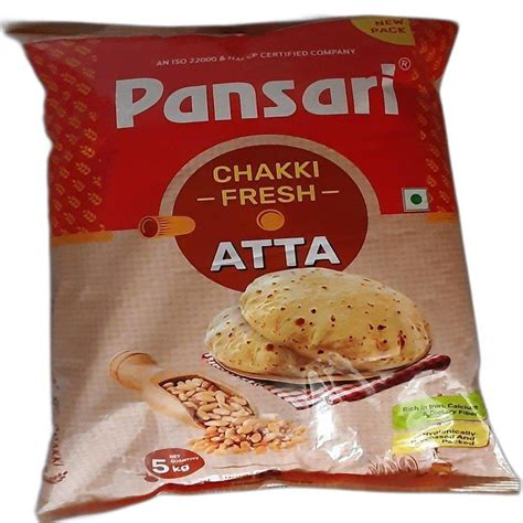 Whole Wheat Pansari Chakki Fresh Atta Packaging Type Packet Year