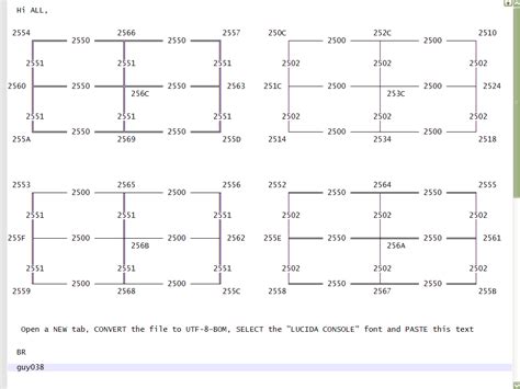 ASCII Box drawing characters forcing me to use alternative text editor | Notepad++ Community