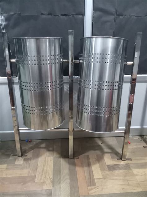 Open Top Stainless Steel Dustbin Size Capacity Ltr Ltr