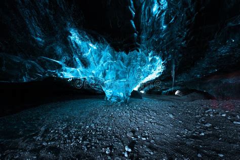 Inside an Ice Cave in Iceland Stock Image - Image of iceberg, cavern ...