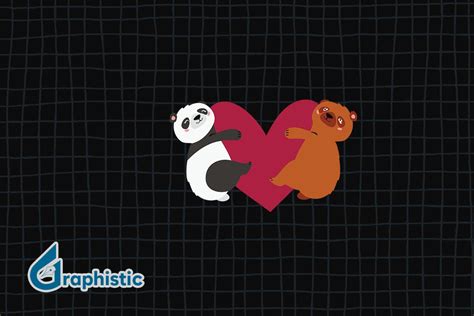 Panda Bear Hugs Red Panda Graphic by Graphistic · Creative Fabrica