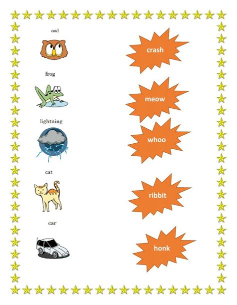 Worksheets 4th Grade Onomatopoeia Examples