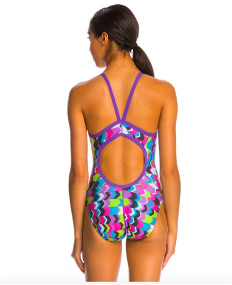 Speedo One Piece Swimsuit Womens Flipturns Geo Playtime Propel Back Sports Nwt Ebay