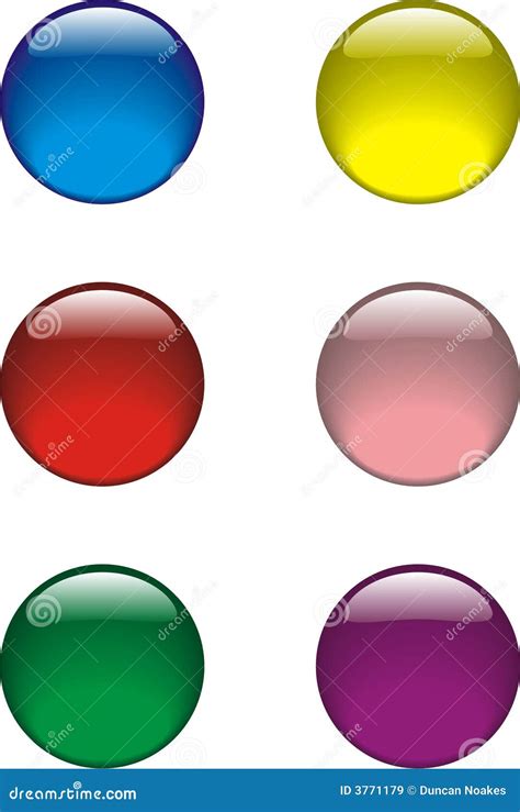 Round Glass Buttons Illustration Stock Vector Illustration Of Beads Blue 3771179