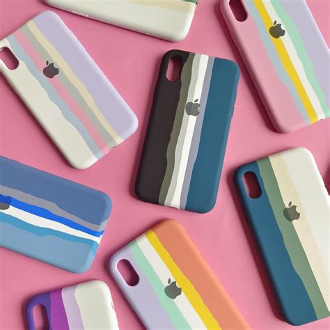 Capinha Iphone XR Capa Case Silicone Colorida Arco Íris Forrada