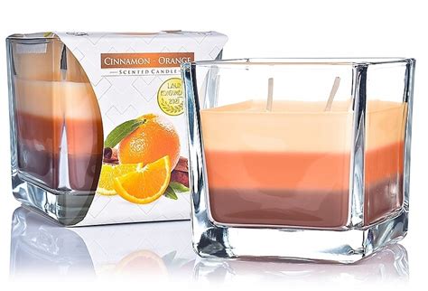 Bispol Scented Candle Cinnamon Orange Bougie parfumée à trois