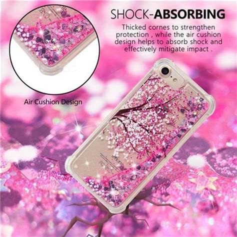 Pink Cherry Blossom Dynamic Liquid Glitter Sand Quicksand Star Tpu Case