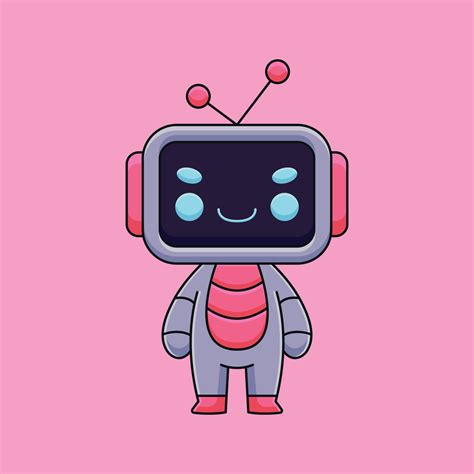 cute robot cartoon mascot doodle art hand drawn concept vector kawaii icon illustration 12466147 ...