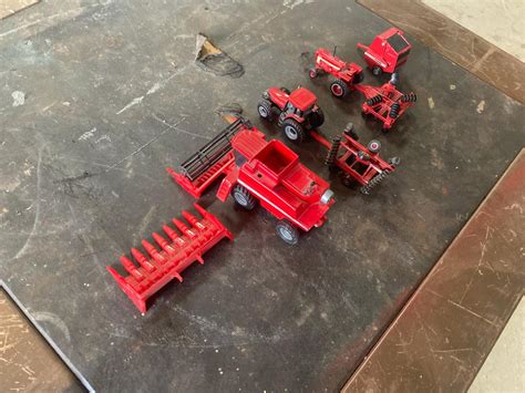 International Toy Tractors W/ Implements, Combine & Baler BigIron Auctions