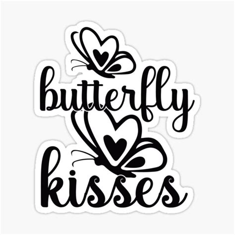 "Butterfly kisses" Sticker for Sale by passaage | Redbubble