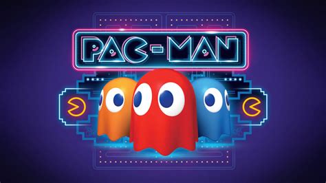 pac man wallpaper  ghosts neon background
