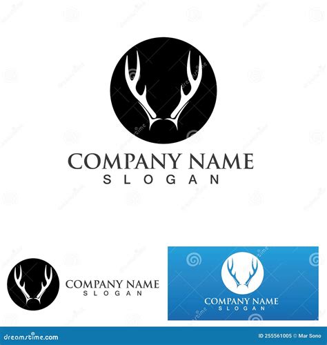 Deer Antlers Logo Template Illustration Design Stock Vector