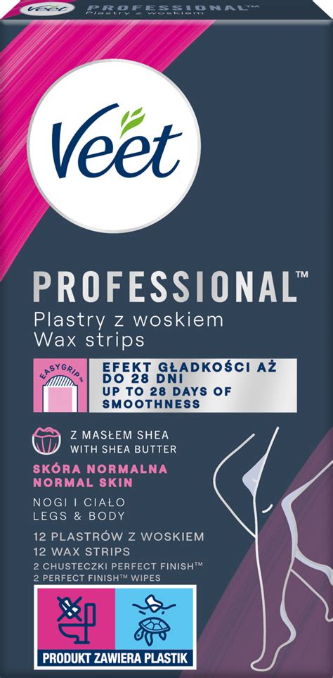 VEET Easy Gel plastry z woskiem do depilacji ciało i nogi skóra