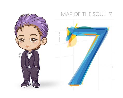 Bts Rm Chibi Kawaii Cartoon Clipart K Pop Kim Nam Joon Etsy Chibi