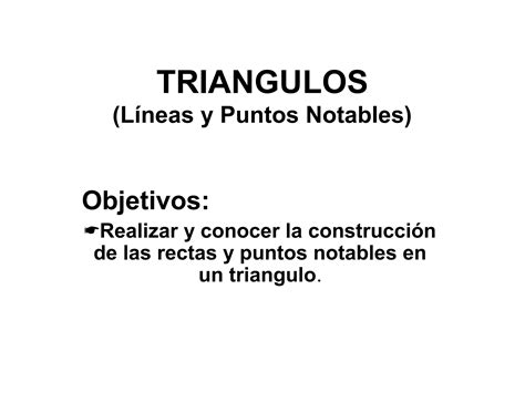 Puntos Notables De Un Triangulo Ppt