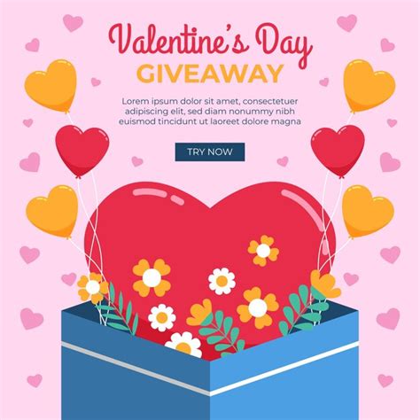 Ilustraci N Plana Del Sorteo Del D A De San Valent N Vector Gratis