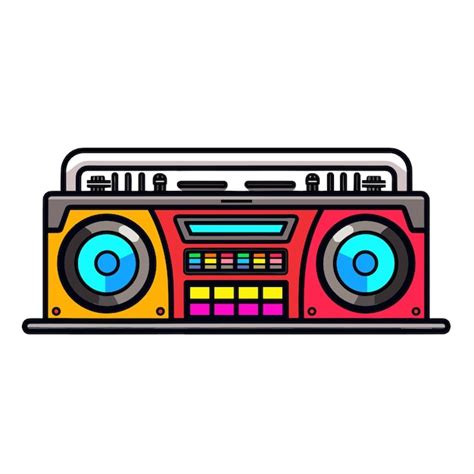 Premium Vector | A drawing of a radio with the word radio on it