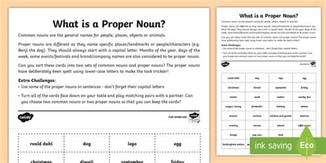 Unbelievable What Is A Proper Noun Twinkl How To Write An Introduction For University Report