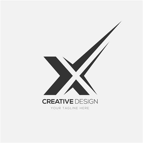 Letra Creativa X Logo Plano Moderno Y Elegante Vector Premium