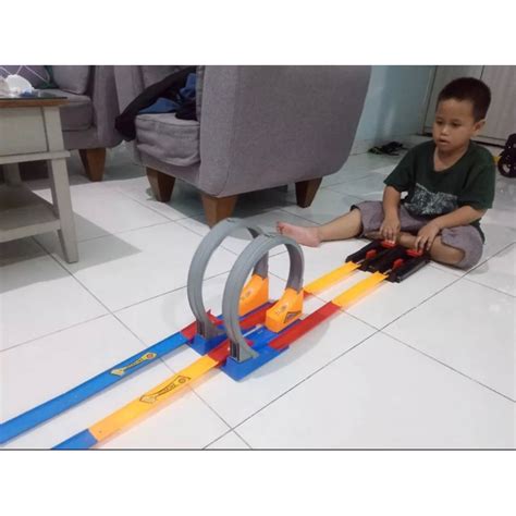 Jual 803 TRACK HOT WHEEL 2 JALUR LINTASAN MOBIL BALAP HOT WHEEL 2 JALUR TRACK RACING HOTWHEEL