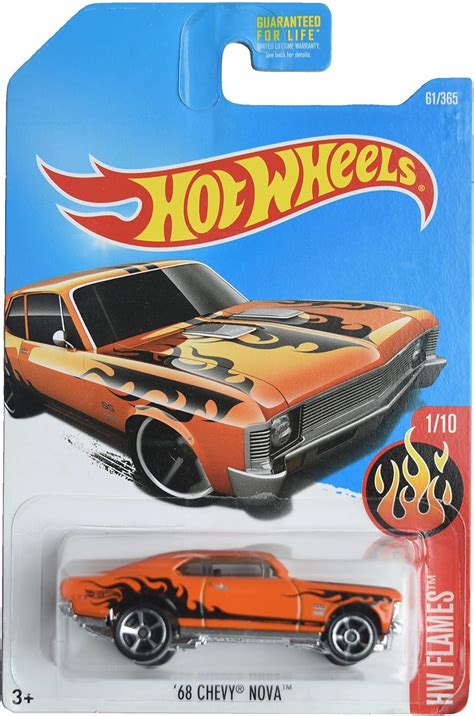 Amazon Hot Wheels Chevy Nova Hw Flames Orange Toys Games