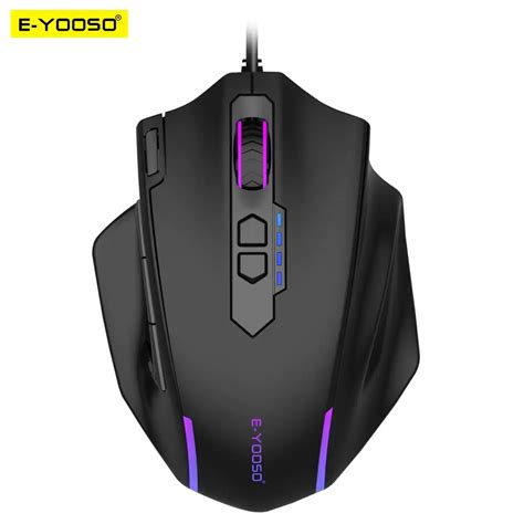 E-YOOSO X-41 USB Wired RGB Gaming Mouse 12400 DPI PAW3327 10 buttons ...