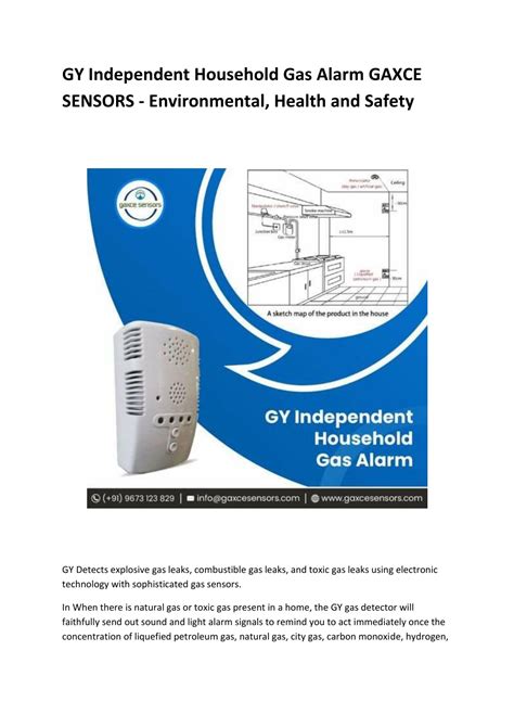 Ppt Gy Independent Household Gas Alarm Gaxce Sensors Environmental