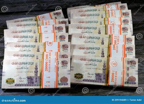 Egypt Money Roll Pounds Banknotes Isolated On White Background