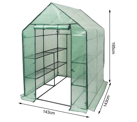 Serre De Jardin Pe serre Pour Légumes Avec Porte 143x143x195cm Vert