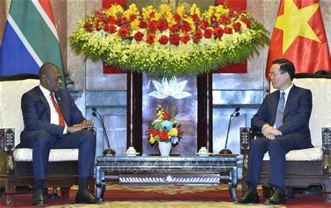 President Vo Van Thuong Receives South African Vice President VNA