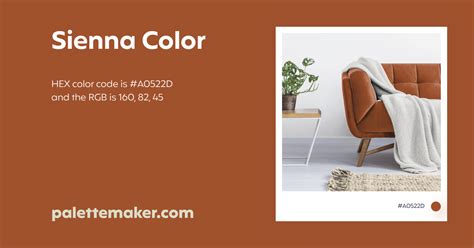 Sienna Color - HEX #A0522D Meaning and Live Previews - PaletteMaker