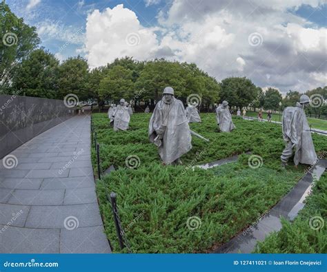 Korean War Veterans Memorial Washington Dc Usa Editorial Photo