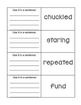 Journeys Vocabulary Foldable Mr Tanen S Tie Trouble Tpt