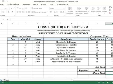 Guía paso a paso Cómo crear una plantilla en Excel para presupuestos